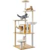 VEVOR Large Cat Tree, 68.9 inches Tall, Cat Tower, Multi-Level Cat Condo Furniture Activity Center with Cozy Perches, Sisal Scratching Posts, Hammock, Big Kittens House for Indoor Cats Play & Rest(Burly Wood)