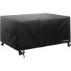 VEVOR Patio Furniture Cover, 420D Heavy Duty Waterproof Outdoor Dining Table and Chairs Cover, Large Rectangular Patio Table Covers with Air Vent for All Weather, 110L x 84W x 28H inch, Black(126l X 126w X 32h)