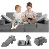 VEVOR Play Couch, Modular Kids Nugget Couch 15pcs, Toddler Foam Sofa Couch with High-Density 25D Sponge for Playing, Creating, Sleeping, Imaginative Kids Furniture for Bedroom and Playroom(Modular)