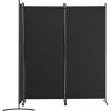 VEVOR Room Divider, 4 Panel Room Dividers and Folding Privacy Screens, Fabric Partition Room Dividers for Office, Bedroom, Dining Room, Study, Freestanding, Grey(Black)