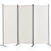 VEVOR Room Divider, 4 Panel Room Dividers and Folding Privacy Screens, Fabric Partition Room Dividers for Office, Bedroom, Dining Room, Study, Freestanding, Grey(White)