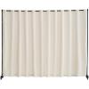 VEVOR Room Divider, Portable Panel Room Divider with Wheels Curtain Divider Stand, Freestanding Room Divider Privacy Screen for Office, Bedroom, Dining Room, Study, Brown(Beige)