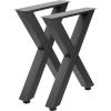 VEVOR Table Legs, 29.5″ H x 23.6″ W Steel Furniture Legs, Modular Design, Easy Assembly, 2204 lbs Max Load Heavy Duty, for Home Office Desk, Coffee Dinner Bar Tables, Workbench,2 PCS, X Frame, Black