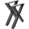 VEVOR Table Legs, 29.5″ H x 29.9″ W Steel Furniture Legs, Modular Design, Easy Assembly, 2204 lbs Max Load Heavy Duty, for Home Office Desk, Coffee Dinner Bar Tables, Workbench,2 PCS, X Frame, Black