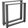 VEVOR Table Legs, 29.5″ H x 35.4″ W Square Steel Furniture Legs, Modular Design, Easy Assembly, 2204 lbs Max Load Heavy Duty, for Home Office Desk, Workbenches, Dinner Bar Tables, Set of 2, Black