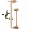 VEVOR Wall Mounted Cat Shelves, Cat Wall Shelves and Perches with Jumping Boards, Cat Beds, Hammocks & Cat Tree, Cat Furniture and Shelves up to 40 lbs for Sleeping, Playing, Climbing, Set of 9(Fixed)