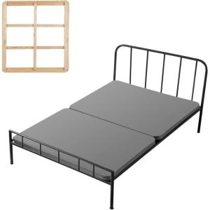 VEVOR 1.5 in Bunkie Board, Queen Size Wooden Mattress Support for Bed, Bed Board Slats with 200D Oxford Cloth, Easy Assembly Support Under Mattress, 4 Pieces(Twin)