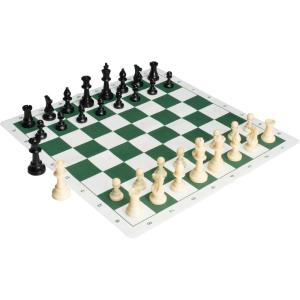 VEVOR 3-in-1 Chess Checkers Backgammon Table Set, 18 Inch Premium Wooden Chess Table, Deluxe Combo Game Table Furniture Set, Chess Set Board Game Gift for Family Board Games(White/Black)