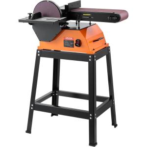 VEVOR 5″ Disc Sander & 1″ x 30″ Belt Sander, 250W Benchtop Belt Disc Sanders Combo with 0-45° Adjustable Worktable & Dust Collection Ports for Woodworking, Furniture Refinishing, DIY Crafting(9″ Disc & 6″ x 48″ Belt Sander Combo)