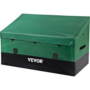 VEVOR Deck Box, 100 Gallon Outdoor Storage Box, 48.0″ x 21.5″ x 24.5″, Waterproof PP Deckbox with Aluminum Alloy Padlock, for Patio Furniture, Garden Tools, Outdoor Cushions, Gray(230gal)