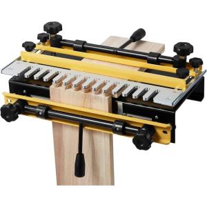 VEVOR Dovetail Jig, 12 in Width, Dove Tailing Router Jigs with 4 Router Bits & 3 Templates, Precise Alignment Dove Tail Jig, Mortise and Tenon Woodworking Tools for Furniture & Wood Cabinet Making(One Template)