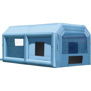 VEVOR Inflatable Paint Booth, 9.8 x 8.2 x 8.2 ft Inflatable Spray Booth, with 550W Powerful Blower and Air Filter System, Portable Car Paint Booth for Motorcycle, Bicycle, Small Furniture Painting(21×13.5x10ft)