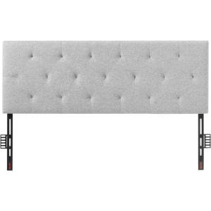 VEVOR Metal Headboard, Queen Size Headboard with Adjustable Height, W59.65 x H40.55 x D1.5 inches, Ideal for Bedroom, Hotel, Homestay, Dormitory, Black(Diamond Tufted)