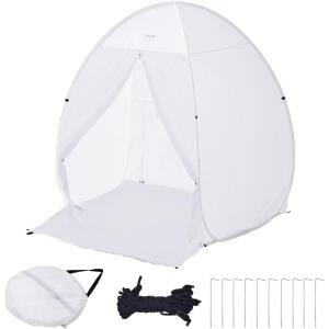 VEVOR Portable Paint Booth, Larger Spray Paint Tent with Built-in Floor & Mesh Screen & Windproof Hooks, Painting Tent Station for Furniture DIY Hobby Tool, 7.5×5.2×5.2ft Spray Paint Shelter(L60*w60*h70inch)