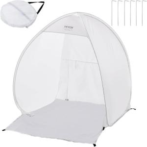 VEVOR Portable Paint Booth, Larger Spray Paint Tent with Built-in Floor & Mesh Screen & Windproof Hooks, Painting Tent Station for Furniture DIY Hobby Tool, 7.5×5.2×5.2ft Spray Paint Shelter(L40*w35*h40inch)