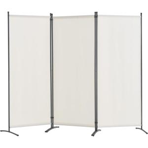 VEVOR Room Divider, 4 Panel Room Dividers and Folding Privacy Screens, Fabric Partition Room Dividers for Office, Bedroom, Dining Room, Study, Freestanding, Grey(White)