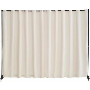 VEVOR Room Divider, Portable Panel Room Divider with Wheels Curtain Divider Stand, Freestanding Room Divider Privacy Screen for Office, Bedroom, Dining Room, Study, Brown(Beige)