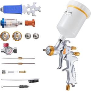 VEVOR Siphon Feed Spray Gun, High Atomization Air Paint Spray Gun, 1000cc Automotive Paint Sprayer with 1.8 mm Nozzle, Adjustable Flow Rate & Air Volume for Car, Furniture, Wall, House Painting(HVLP -1.3/1.4/1.7mm)