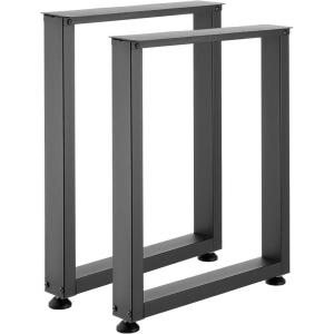 VEVOR Table Legs, 29.5″ H x 23.6″ W Square Steel Furniture Legs, Modular Design, Easy Assembly, 2204 lbs Max Load Heavy Duty, for Home Office Desk, Workbenches, Dinner Bar Tables, Set of 2, Black
