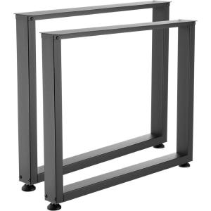 VEVOR Table Legs, 29.5″ H x 35.4″ W Square Steel Furniture Legs, Modular Design, Easy Assembly, 2204 lbs Max Load Heavy Duty, for Home Office Desk, Workbenches, Dinner Bar Tables, Set of 2, Black