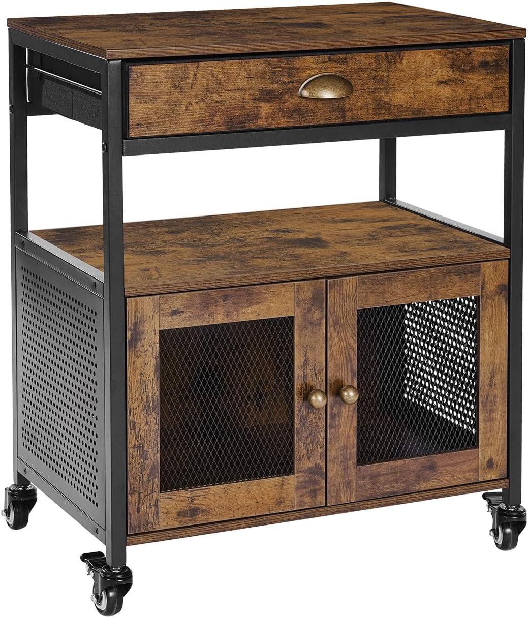 image:imageVEVOR Coffee Bar Cabinet 24 Inch Farmhouse Bar Cabinet with Storage Movable Coffee Table with Wheels amp Mesh Door Sideboard Buffet for Kitchen Entryway24 Inch