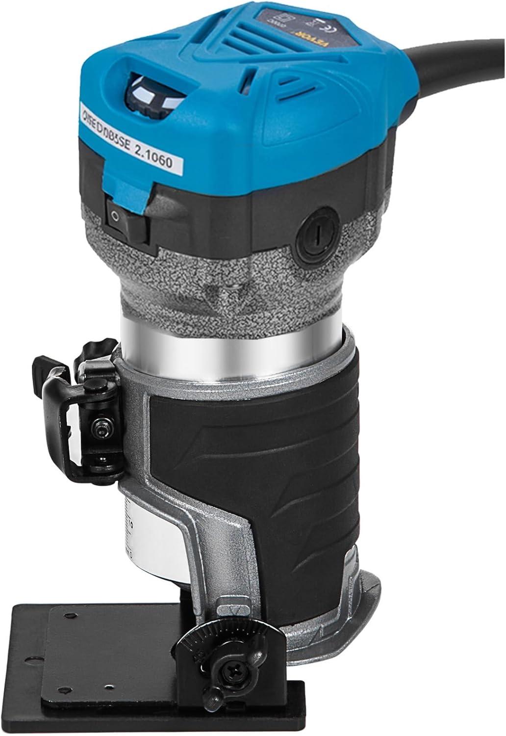 image:imageVEVOR Compact Router 125HP With Fixed Base Plunge Base and Tilt Base Variable Speed Wood Router Kit Max Torque 30000RPM For Woodworking amp Furniture Manufacturingw Fixed Base Plunge Base and Tilt Base