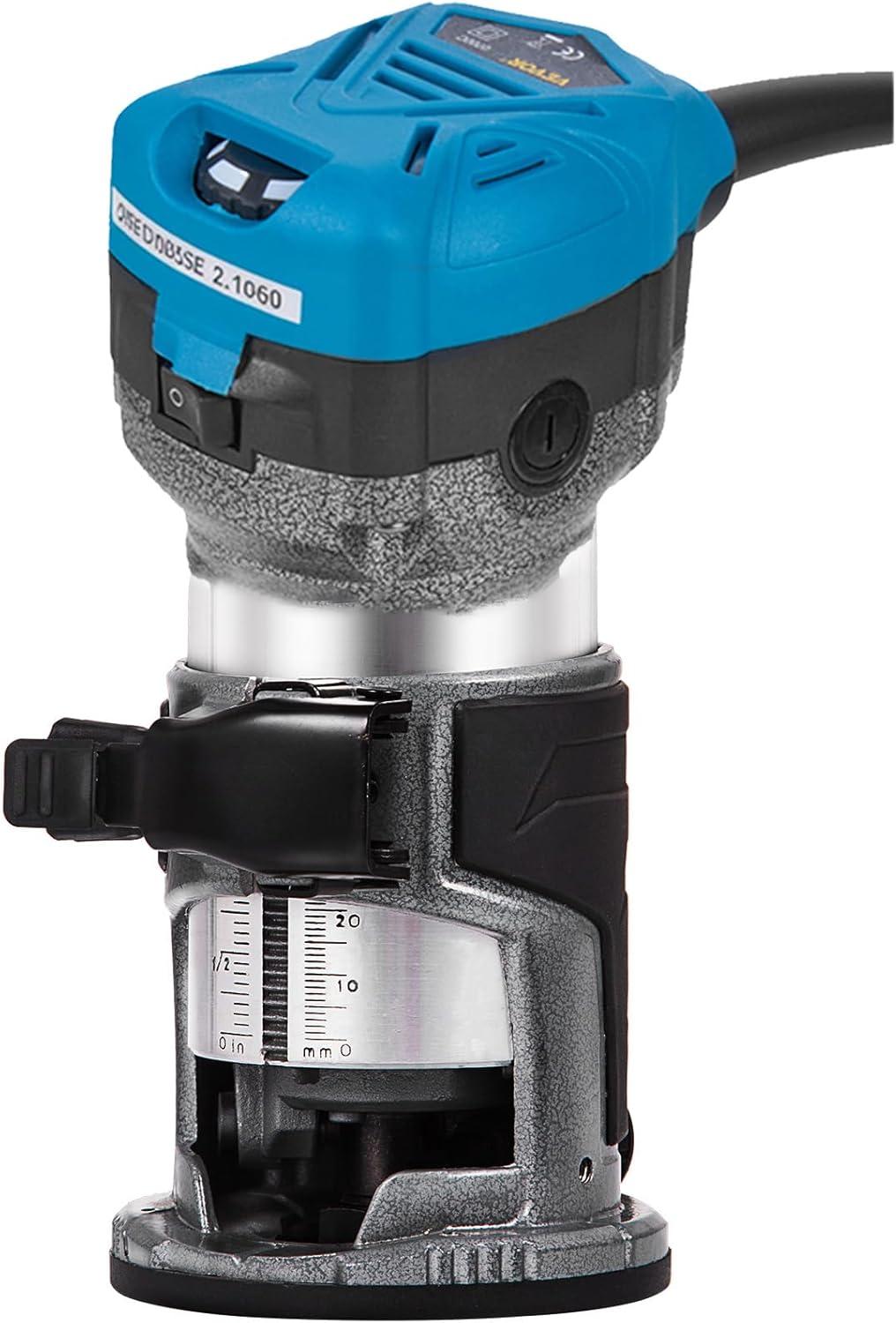 image:imageVEVOR Compact Router 125HP With Fixed Base Plunge Base and Tilt Base Variable Speed Wood Router Kit Max Torque 30000RPM For Woodworking amp Furniture Manufacturingw Fixed Base Plunge Base and Tilt Base