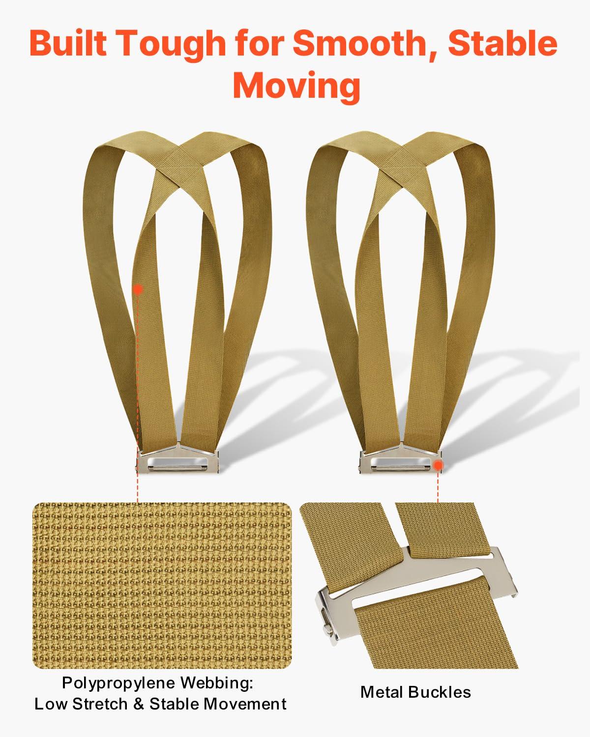 image:imageVEVOR Moving Straps 1000 lbs Heavy Load Capacity 2Person Lifting and Moving System with 2 Harness amp 1 LoadBearing Strap Adjustable Lifting Shoulder for Move Furniture Appliances Mattresses