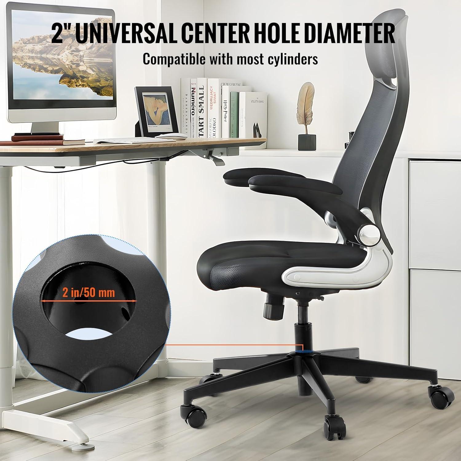 image:imageVEVOR Office Chair Base Replacement 28 2500 lbs Static Load Capacity Heavy Duty Universal Computer Desk Chair Stool Base Part with Reinforced Metal Legs Desk Chair Base Replacement Parts Black