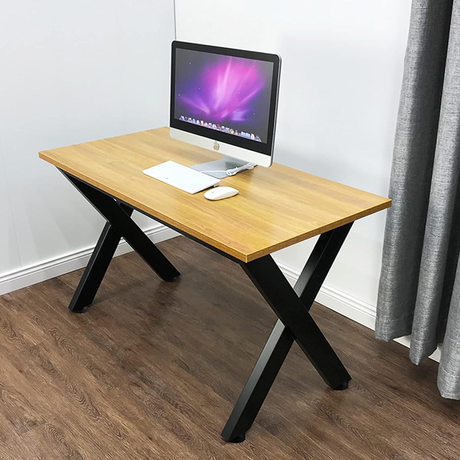 image:imageVEVOR Steel Table Legs 28 Height 30 Wide Set of 2 Heavy Duty 31 Square Box Section X FrameBlack