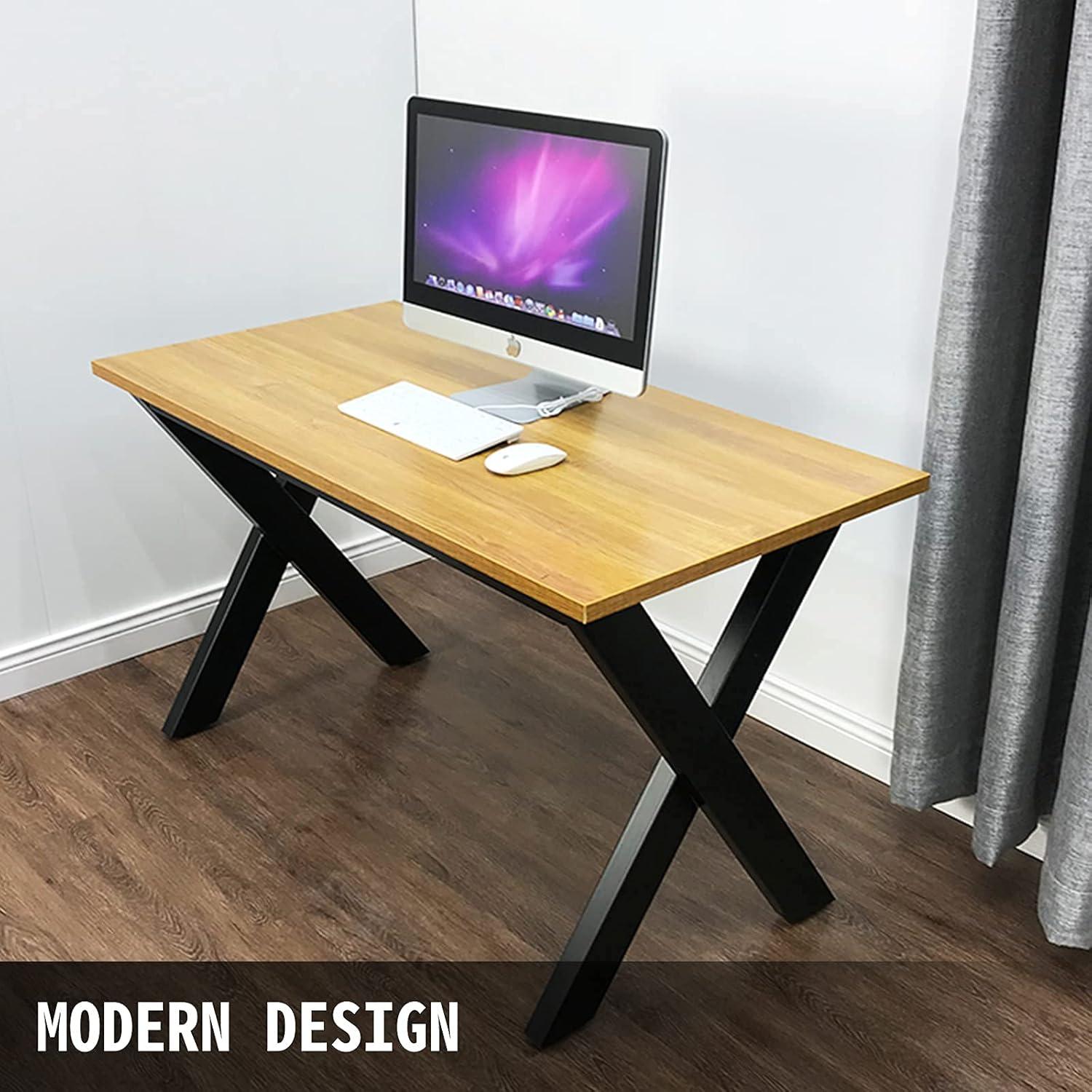 image:imageVEVOR Steel Table Legs 28 Height 30 Wide Set of 2 Heavy Duty 31 Square Box Section X FrameBlack