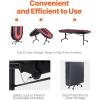 VEVOR 90″ Oval Casino Leisure Table: 10 Player, Blackjack Texas Holdem Poker Table with Stainless Steel Cup Holders and Padded Rails, Portable Folding Card Board Game Table(Red)