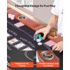 VEVOR 90″ Oval Casino Leisure Table: 10 Player, Blackjack Texas Holdem Poker Table with Stainless Steel Cup Holders and Padded Rails, Portable Folding Card Board Game Table(Black+brown)