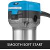 VEVOR Compact Router 1.25HP With Fixed Base, Plunge Base and Tilt Base, Variable Speed Wood Router Kit Max Torque 30,000RPM For Woodworking & Furniture Manufacturing(w/ Fixed Base  Plunge Base and Tilt Base)