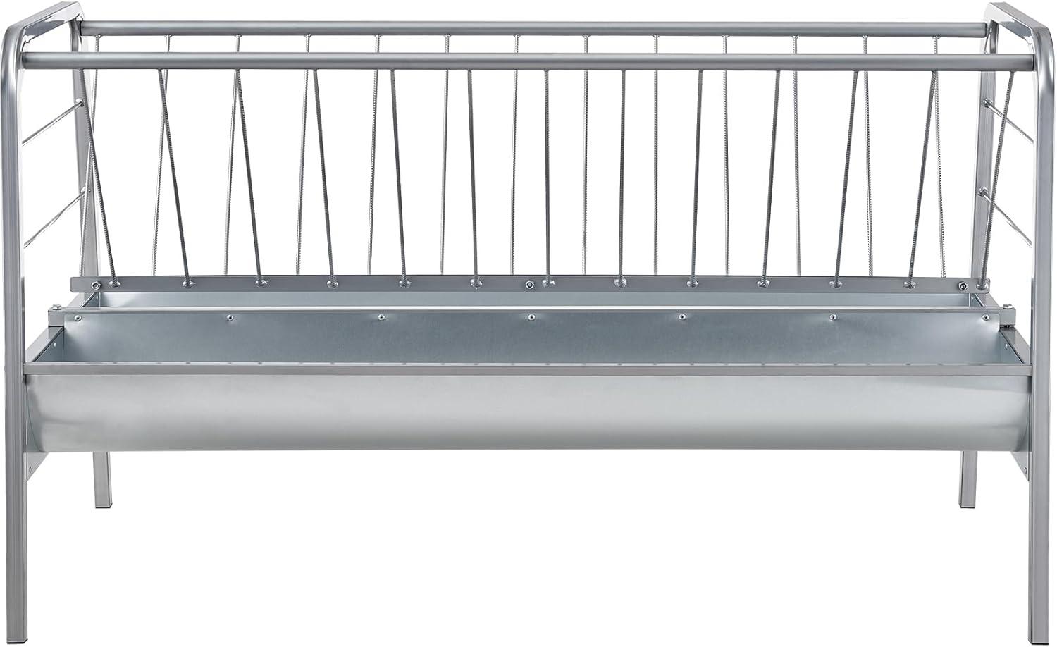 image:imageVEVOR 2 in 1 Livestock Hay Feeder 80Gallon Capacity 59 Long Goat Hay Feeder with Deeper Feeding Pan Heavy Duty Steel for Sheep Farms Sheds