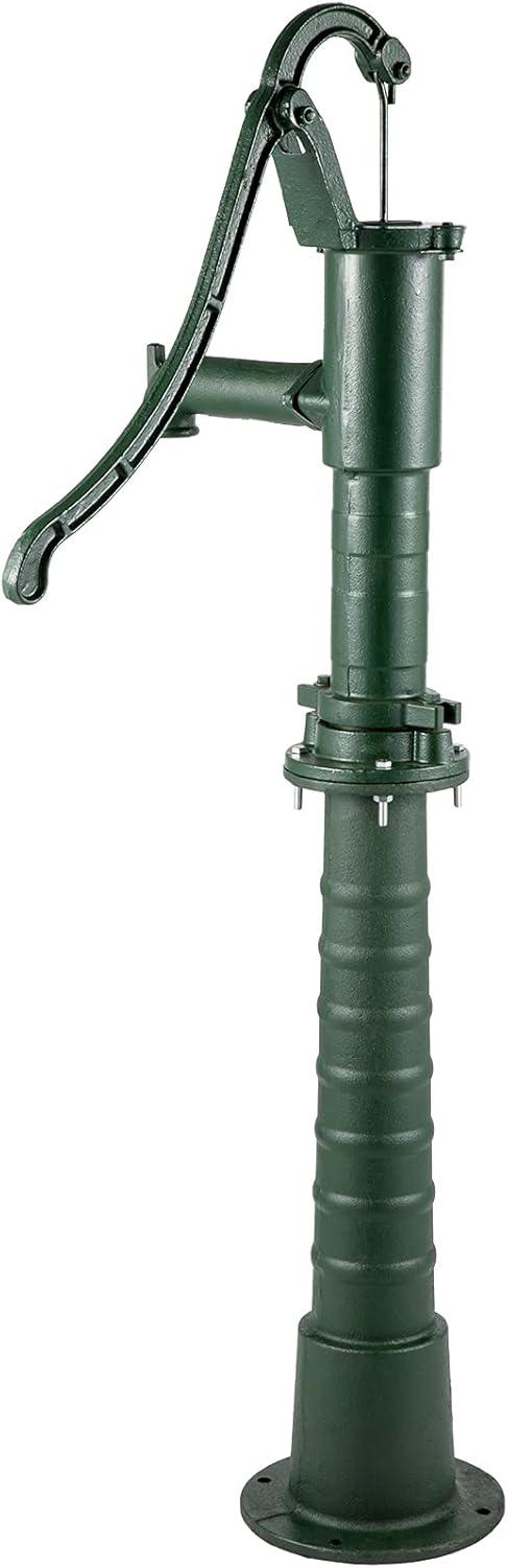 image:imageVEVOR Antique Hand Water Pump 146 x 59 x 256 inch Pitcher Pump wHandle Cast Iron Well Pump wPreset 05 Holes for Easy Installation Old Fashion Pitcher Hand for Yard Ponds Garden BlackGreen