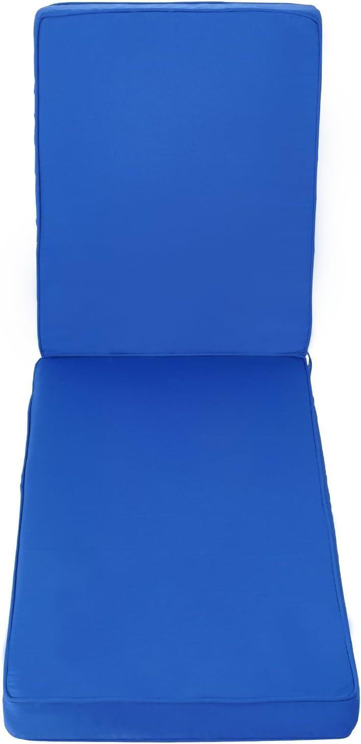 image:imageVEVOR Chaise Lounge Cushion 72 x 21 x 3 in Outdoor Lounge Chair Cushions Waterproof amp FadeResistant Sun Lounger Replacement Cushions with Ties Patio Lounger Pads for Pool Deck Lawn Blue