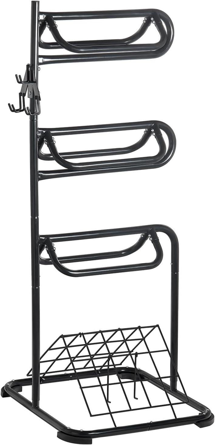 image:imageVEVOR Freestanding Saddle Stand 30 x 30 x 685 in 3 Tiers Saddle Rack Heavy Duty Saddle Blanket Holder with Removable amp Rotating Tiers English amp Western Saddle Rack for Tack Room OrganizationXL Large 3 Tiers1 Pack