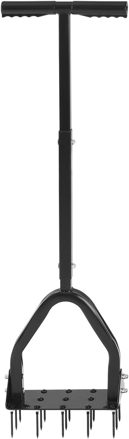 image:imageVEVOR Lawn Aerator 18 in Manual Push Spike Aerator with 4 Wheels amp Handle Heavy Duty Grass Aerators Supports 40 lbs Added Weight Rolling Lawn Aeration Tool for Garden Yard Aeration Soil HealthStepOn
