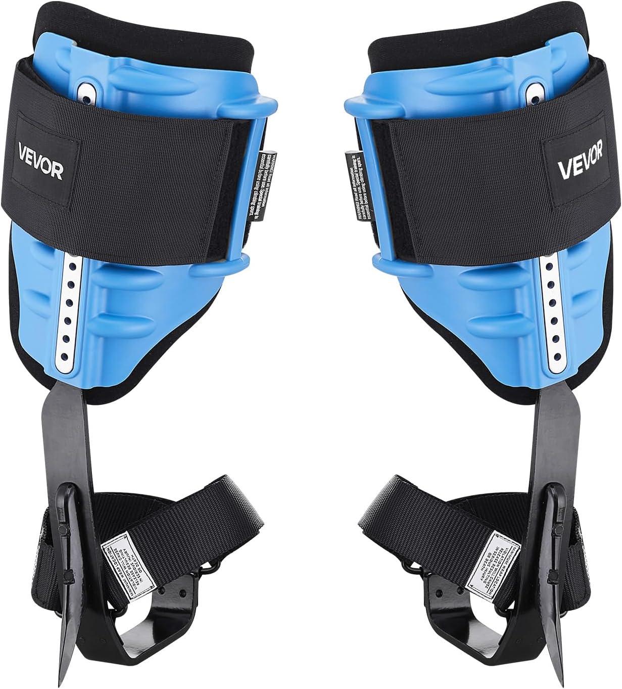 image:imageVEVOR Tree Climbing Spikes 1 Pair HeightAdjustable Climbing Spurs 350lbs Load Capacity Tree Climbing Gear with Straps Arborist Equipment for Climbers Hunting Fruit PickingSky Blue