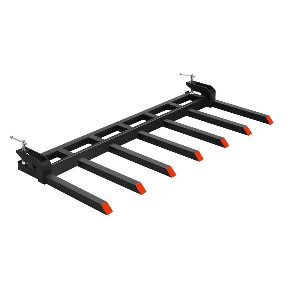 image:imageVEVOR Clamp on Debris Forks for 60 inch Buckets 4560 lbs Loading Weight Pallet Forks for Loader Tractor Buckets Skidsteer for Removing Limbs Yard Waste and Debris685