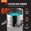 VEVOR 18″ Electric Bud Leaf Trimmer, Tillable Trimmer with 60W Adjustable Speed, Stainless-Steel Blades, Mesh Bag & Hand Pruner for Leaves, Bud