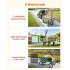 VEVOR 900 LBS Steel Garden Cart, 2 in 1 Handle, Heavy Duty Pullable Garden Wagon with 10″ Flat-Free Tires, Outdoor Utility Yard Wagon Cart with Detachable Side Panels, Attach to ATV or Tractor(Green)