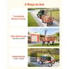 VEVOR 900 LBS Steel Garden Cart, 2 in 1 Handle, Heavy Duty Pullable Garden Wagon with 10″ Flat-Free Tires, Outdoor Utility Yard Wagon Cart with Detachable Side Panels, Attach to ATV or Tractor(Red)