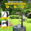 VEVOR Antique Hand Water Pump 14.6 x 5.9 x 25.6 inch Pitcher Pump w/Handle Cast Iron Well Pump w/Pre-set 0.5″ Holes for Easy Installation Old Fashion Pitcher Hand for Yard Ponds Garden Black(Black)