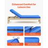 VEVOR Chaise Lounge Cushion, 72 x 21 x 3 in, Outdoor Lounge Chair Cushions, Waterproof & Fade-Resistant, Sun Lounger Replacement Cushions with Ties, Patio Lounger Pads for Pool Deck Lawn, Blue
