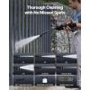 VEVOR Cordless Pressure Washer, 1200PSI MAX Portable Pressure Washer with Brushless Motor, 6-in-1 Nozzle & Water Hose, 4 Speed Adjustable, Battery Powered Handheld Power Cleaner for Home Garden Patio