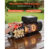 VEVOR Electric Pressure Washer Pump Kit, 1220 PSI, 2.2 GPM, Triplex Power Washer Pump with 2 HP Motor 120 V, Adjustable Water Pressure, for Washing Cars, Gardens, Exterior Walls, Machinery Equipment