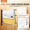VEVOR Freestanding Saddle Stand, 30 x 30 x 68.5 in, 3 Tiers Saddle Rack, Heavy Duty Saddle Blanket Holder with Removable & Rotating Tiers, English & Western Saddle Rack for Tack Room Organization(3 Tiers-2 Packs)