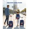 VEVOR Kids Luggage Set, 5 Piece, 18 Inch Hardside Rolling Wheels Suitcase with Backpack & U-shape Pillow, Bee Kids Carry on Luggage Set, Holiday Birthday Gift for Girls Boys, Airline Approved(Dinosaur)